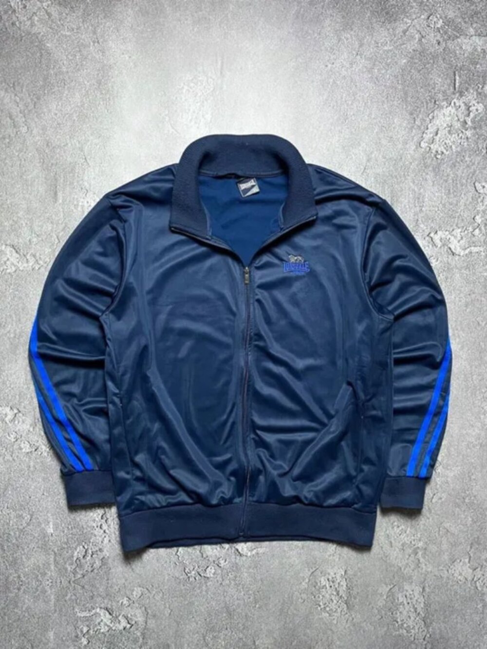 Vintage Lonsdale Olympic Zip Hoodie On Lampasas Big Logo Blue Size XL